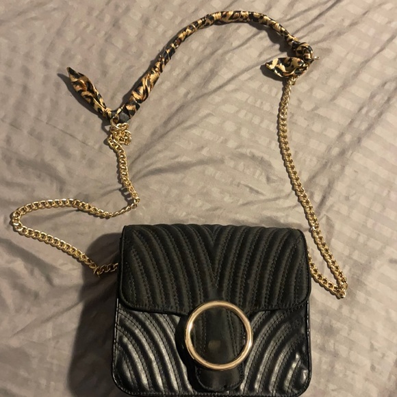 SHEIN Handbags - SHEIN Black and gold cross body